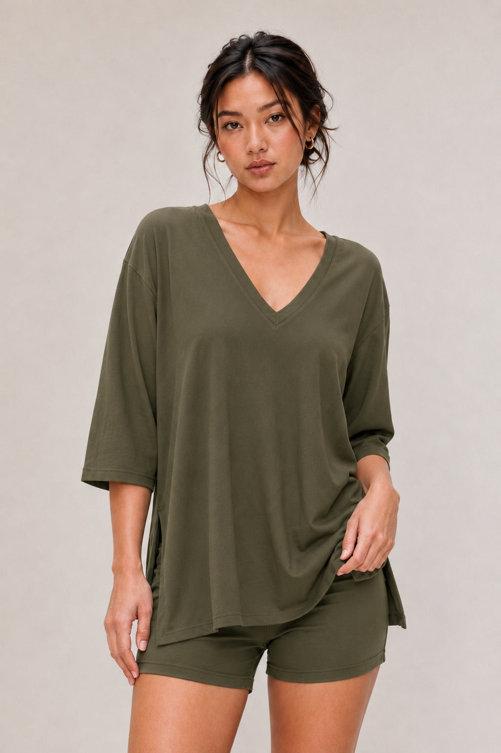 Ilva Set in Military green, front view