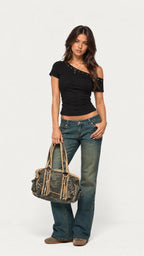 Nyra Studded Off Shoulder Top