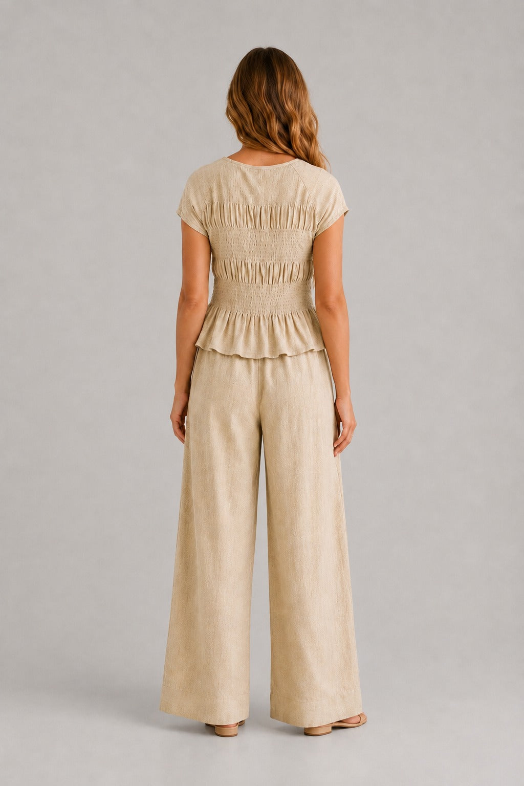 Ondine Shirred Wide Leg Set