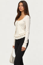 Faye Polka Dot Ruffle Cami Set