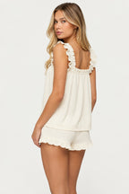 Liora Ruffle Strap Short Set