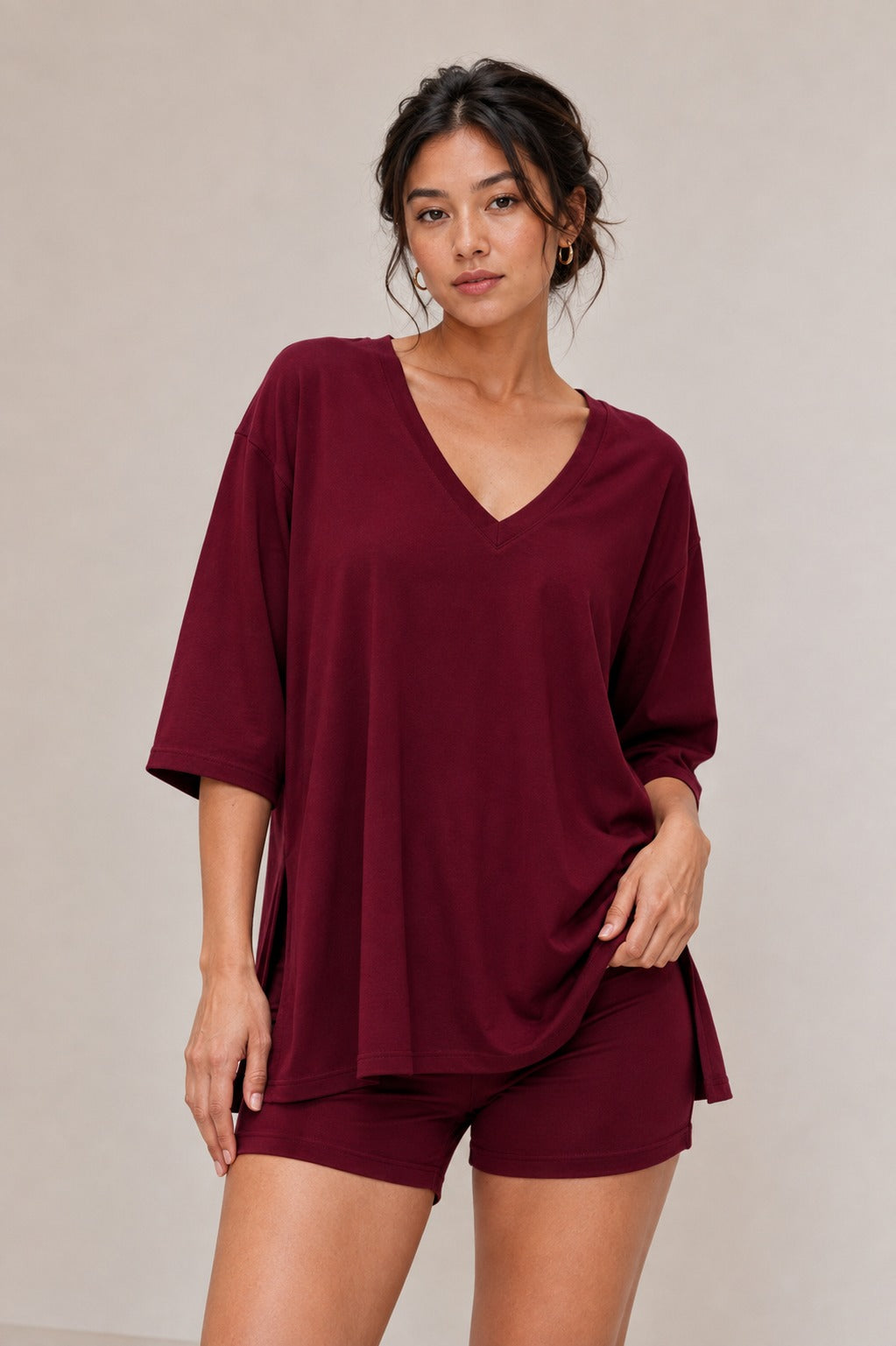 Ilva Set in Dark red, front view